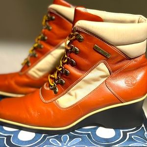 Vintage timberland wedge ankle boot